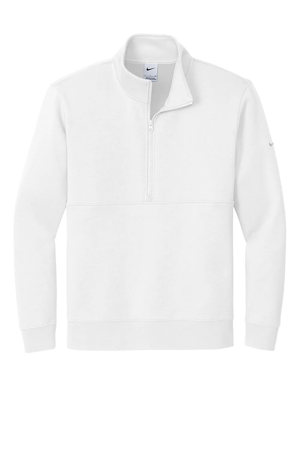 Nike Sweat à capuche 1/4 zip pour homme avec poches - Blanc