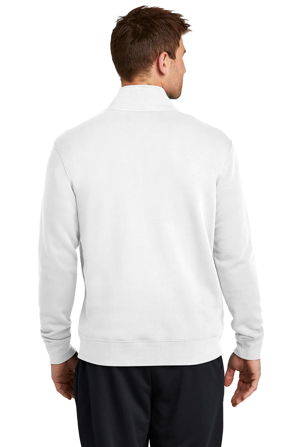 Nike Sweat à capuche 1/4 zip pour homme avec poches - Blanc