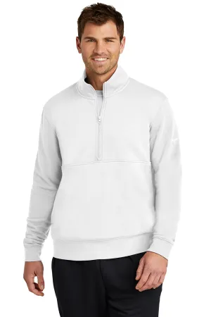 Nike Sweat à capuche 1/4 zip pour homme avec poches - Blanc