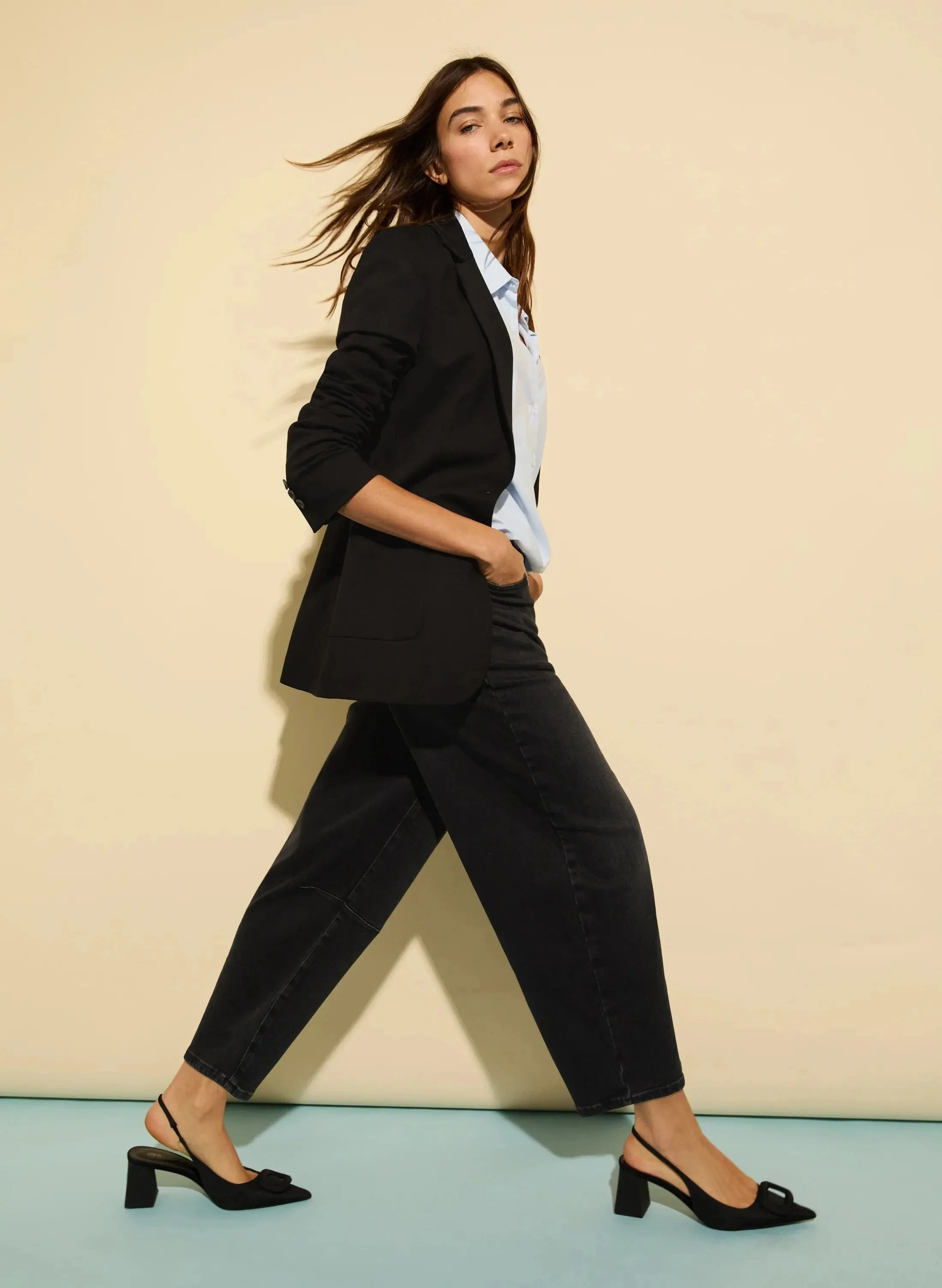 Nixi Organic Jean Stretch en Coton Biologique | Noir Lavé
