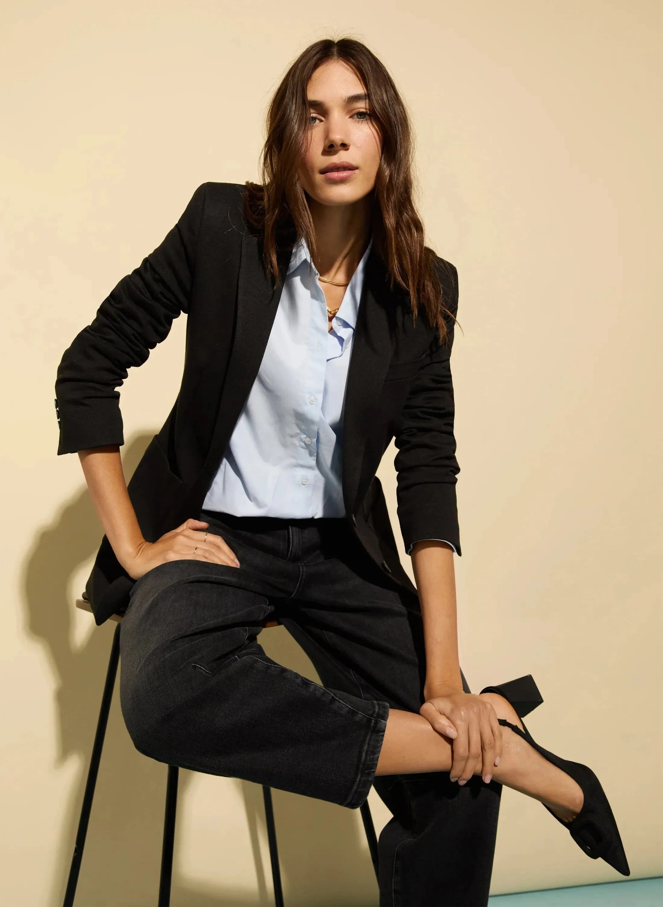 Nixi Organic Jean Stretch en Coton Biologique | Noir Lavé