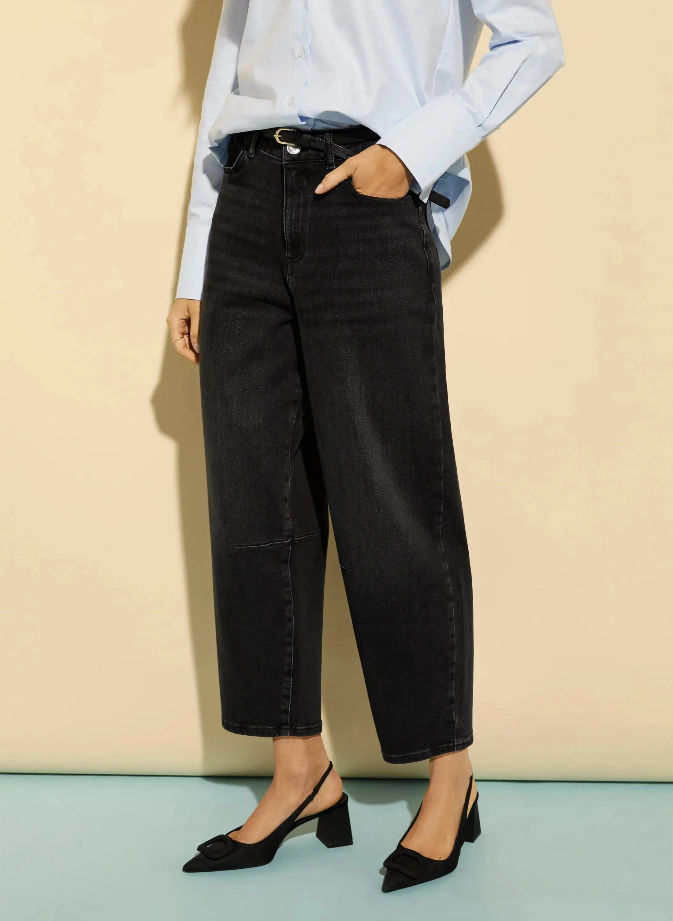 Nixi Organic Jean Stretch en Coton Biologique | Noir Lavé