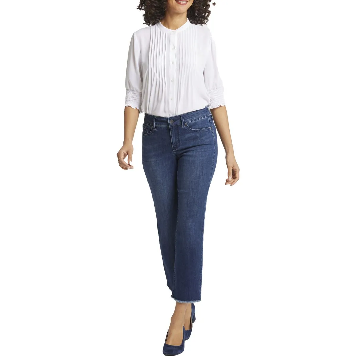 NYDJ Femmes Marilyn Jean Droit à Ourlet Effiloché