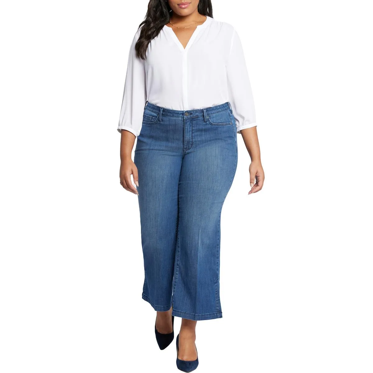 NYDJ Femmes Plus Teresa Jean en Denim Coton à la Cheville