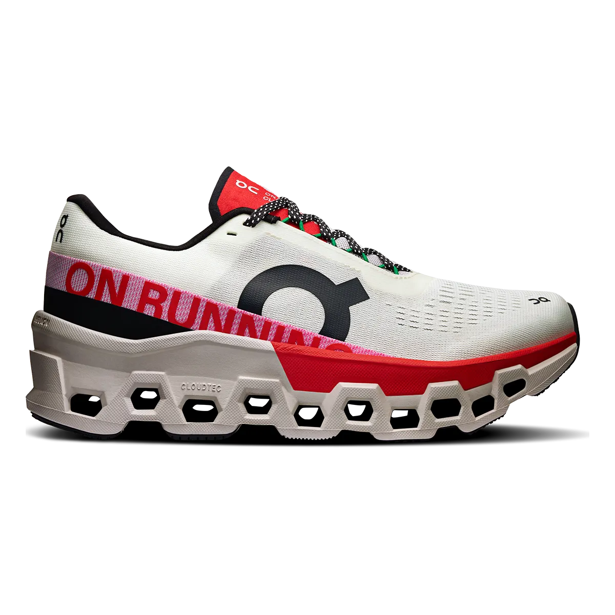 ON Cloudmonster 2 - Ivoire - Rouge