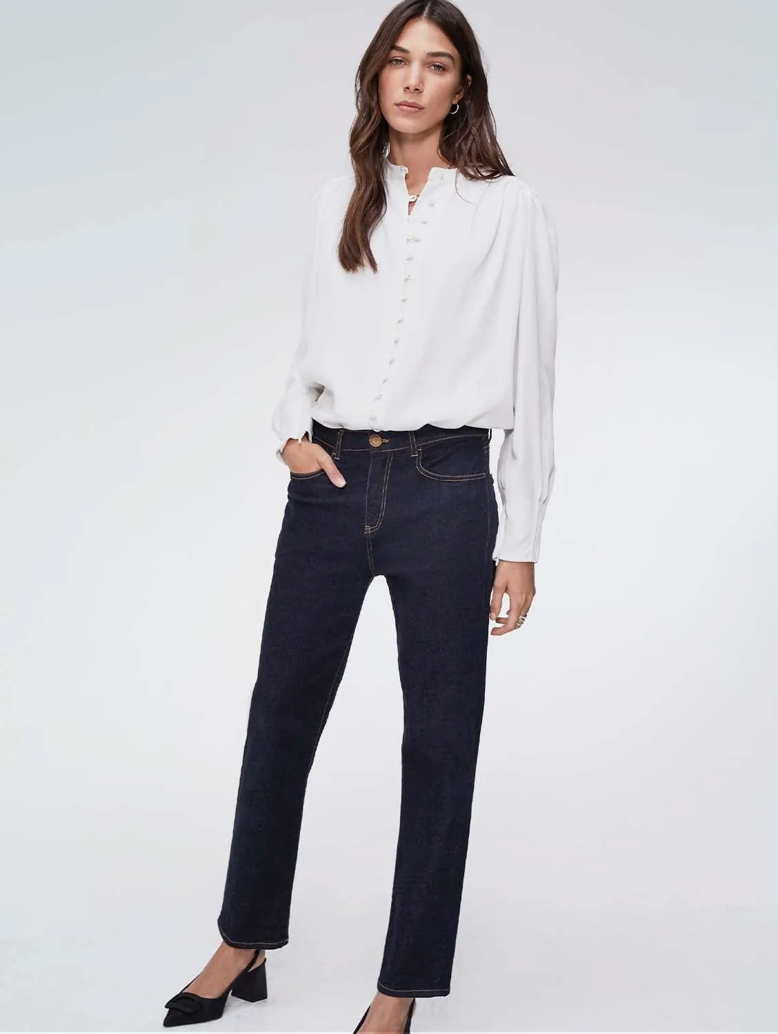 Jeans Boyfriend en Coton Bio | Denim Foncé