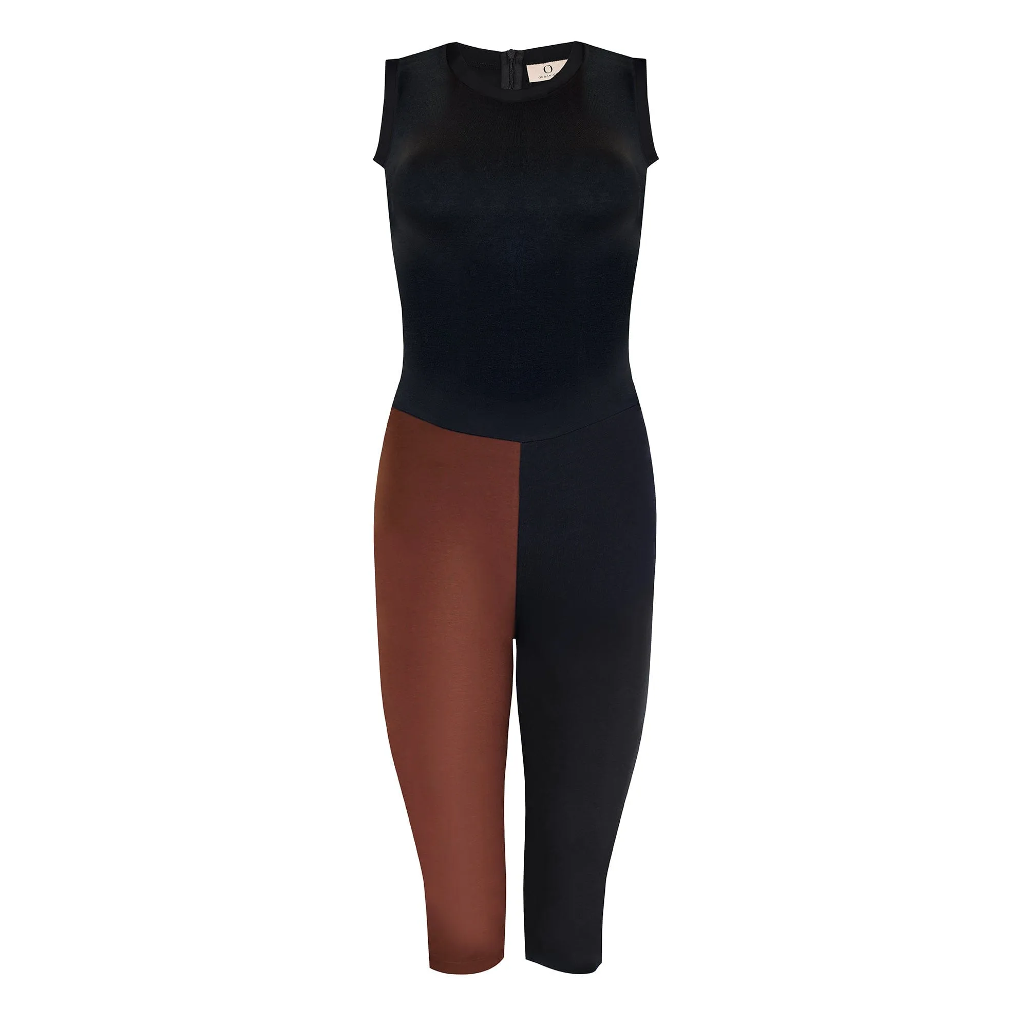Combinaison courte de cyclisme en coton biologique | Noir & Marron