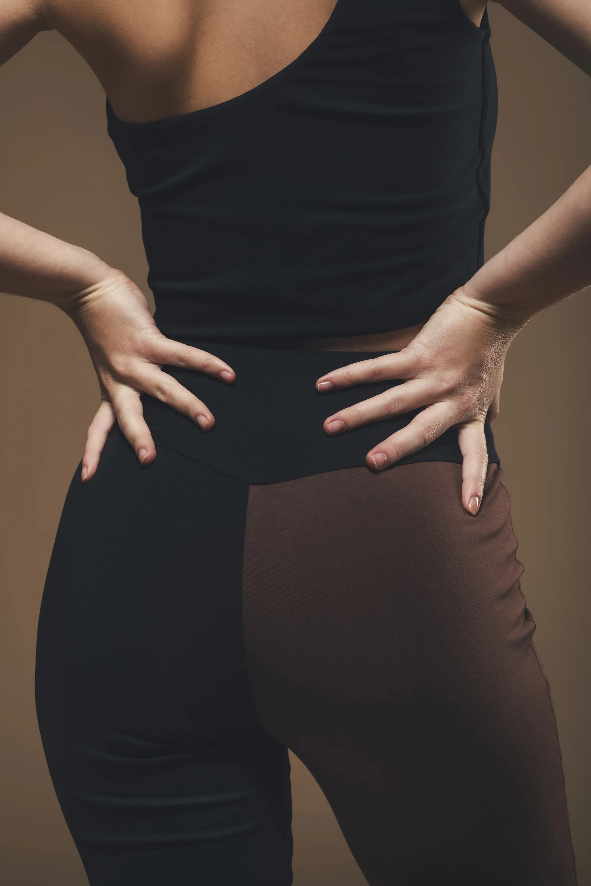 Short de Cyclisme en Coton Biologique | Noir & Marron
