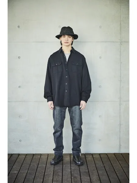 orSlow 105 STANDARD SELVEDGE - JEAN EN DENIM NOIR PIERRE