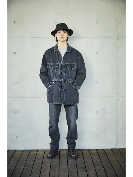 orSlow 105 STANDARD SELVEDGE - JEAN EN DENIM NOIR PIERRE