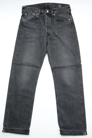 orSlow 105 STANDARD SELVEDGE - JEAN EN DENIM NOIR PIERRE