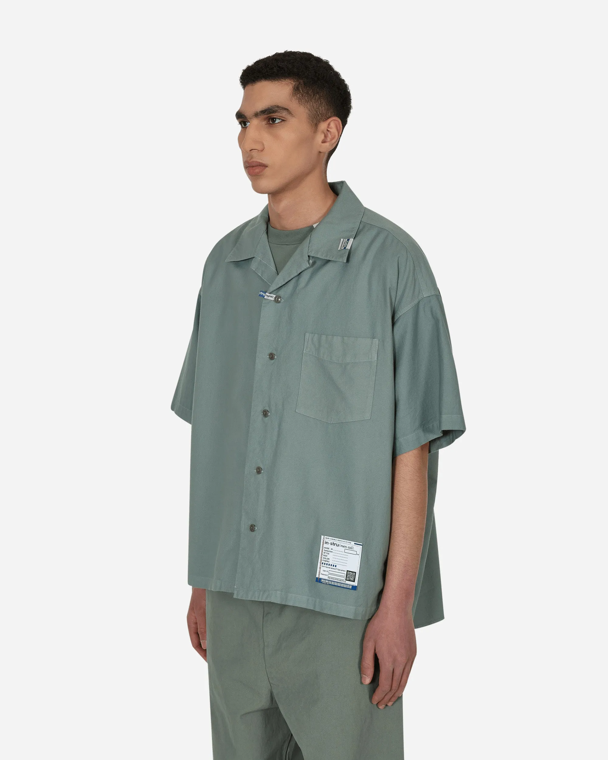 Chemise Oxford à manches courtes Verte