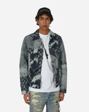 Veste Trucker Jacquard Patchwork Indigo