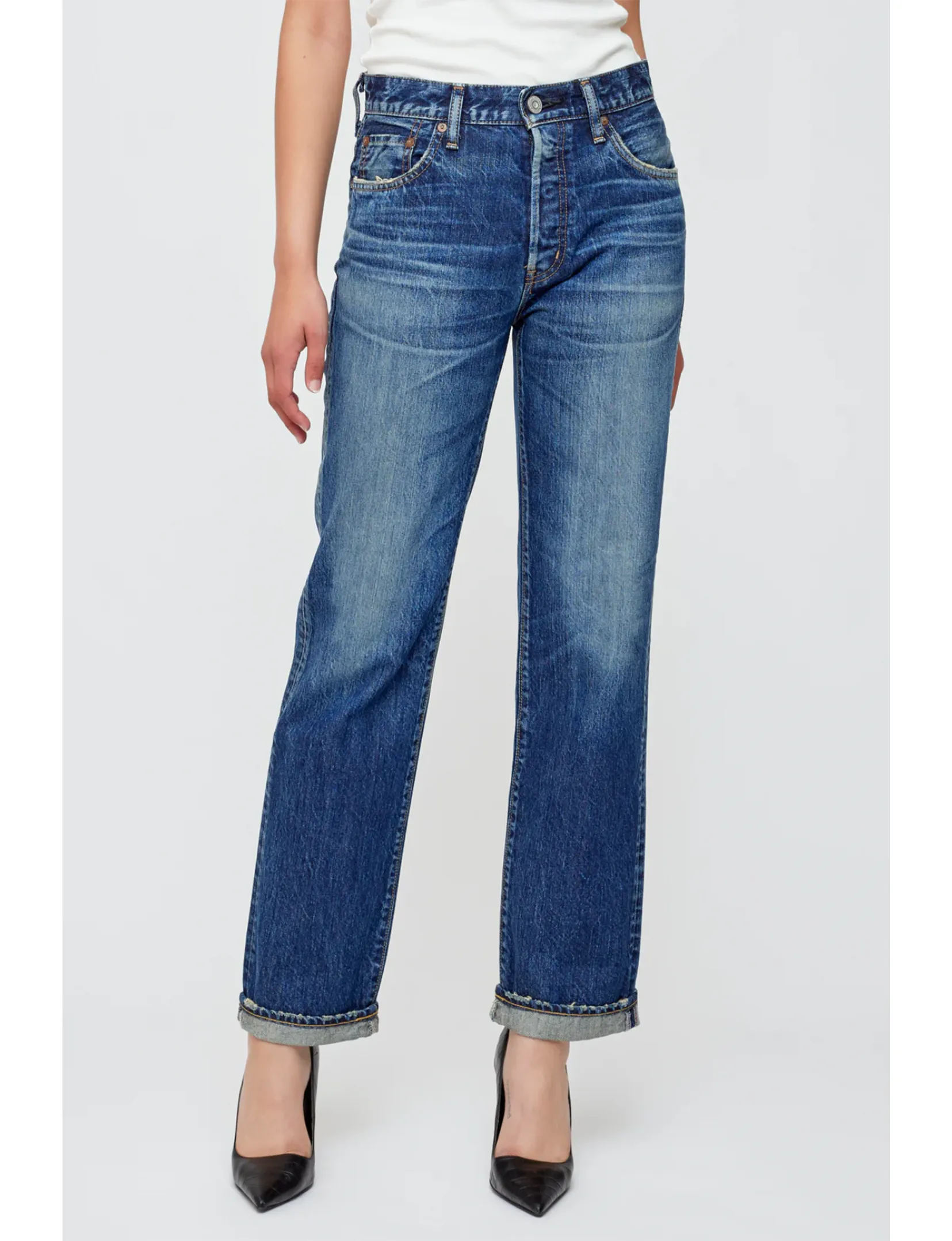 Peirson Straight, Vêtements Bleu Foncé_moussy