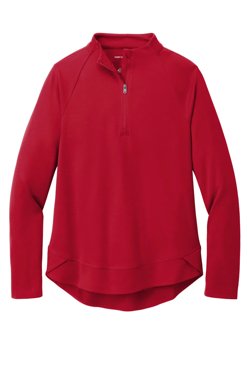 Sweat-shirt à 1/4 de zip résistant aux accrocs C-FREE pour femmes de Port Authority - Rouge intense