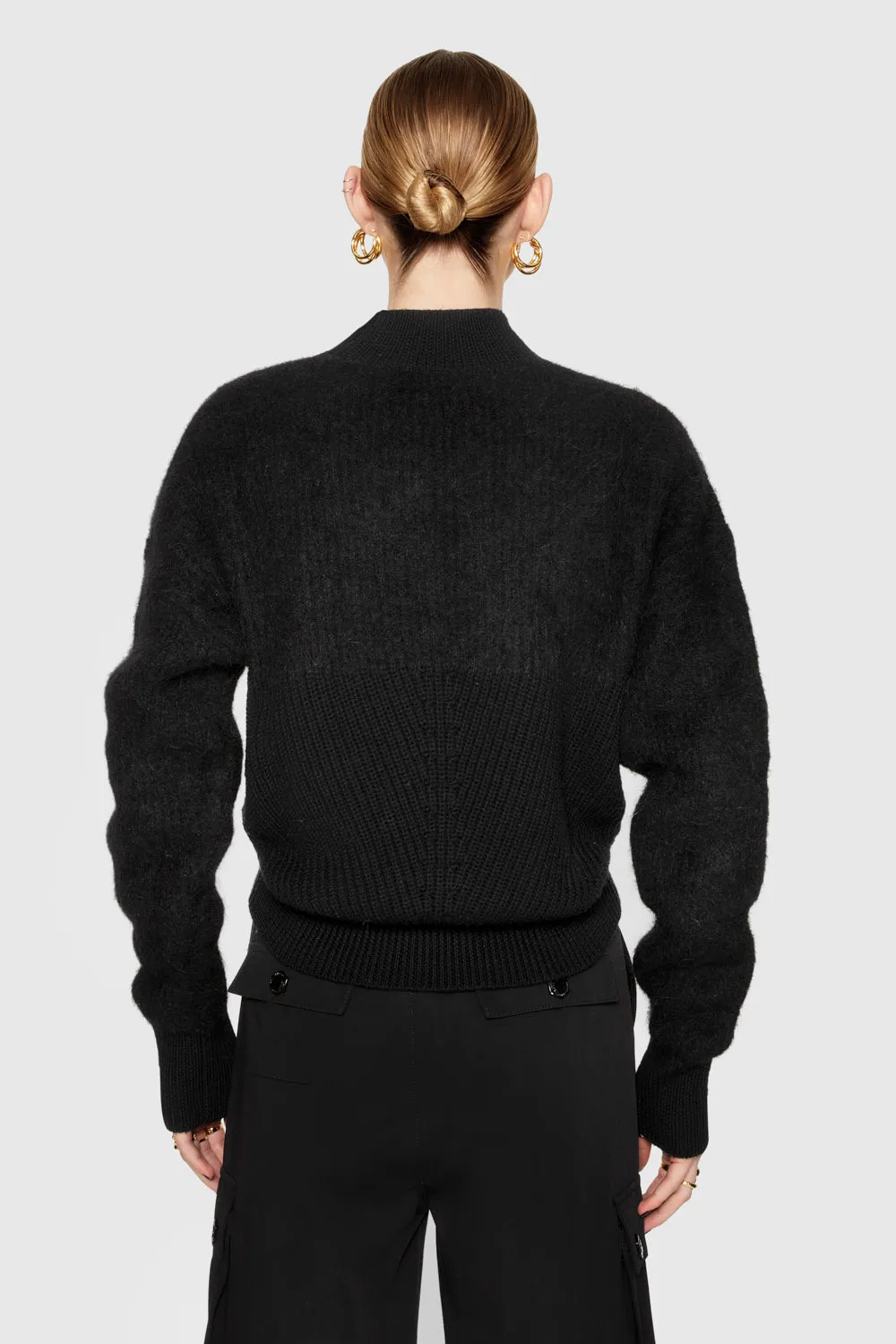 Priscilla Pullover à Deux Textures