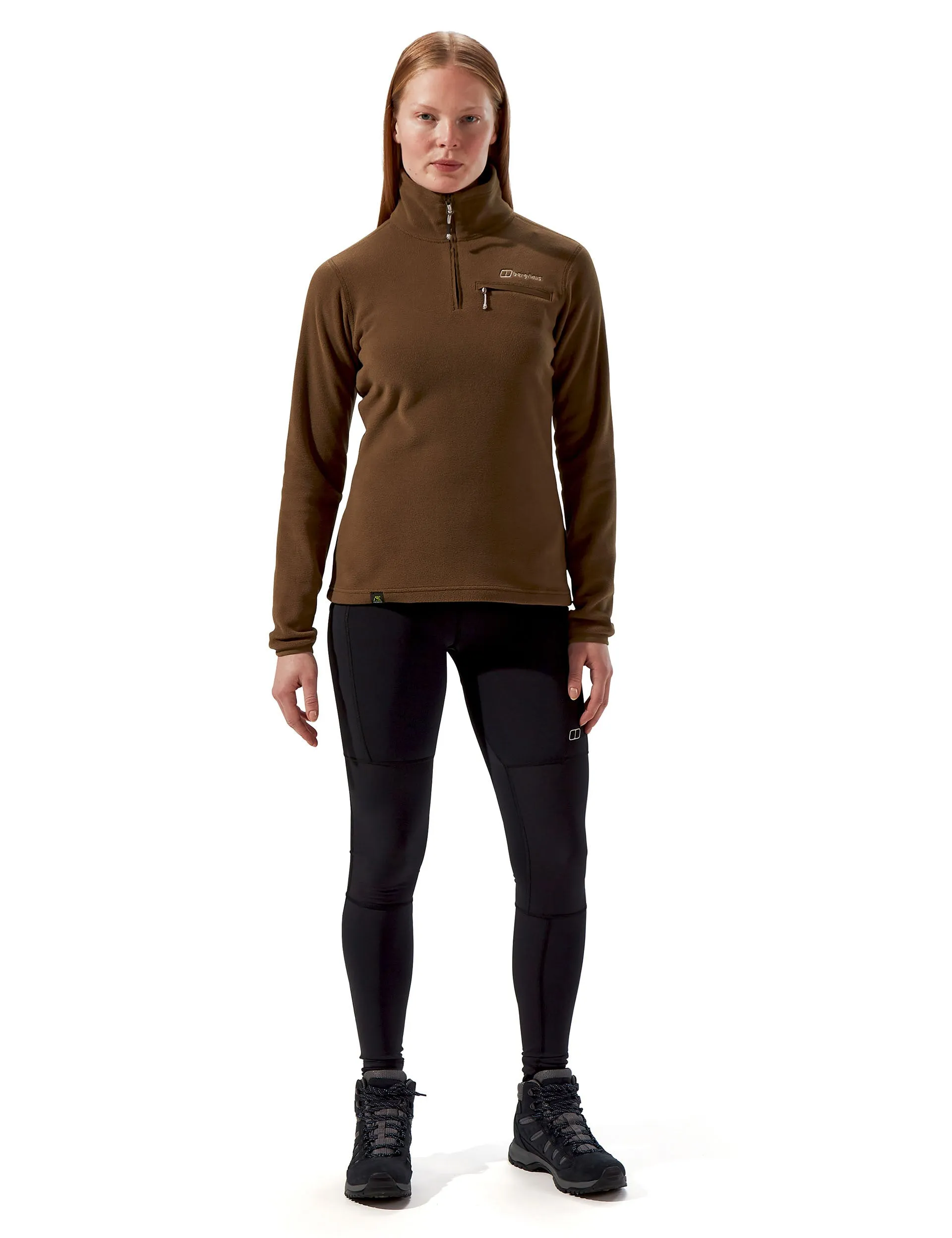 Prism 2.0 Micro Demi-Zip Polaire - Marron Écorce