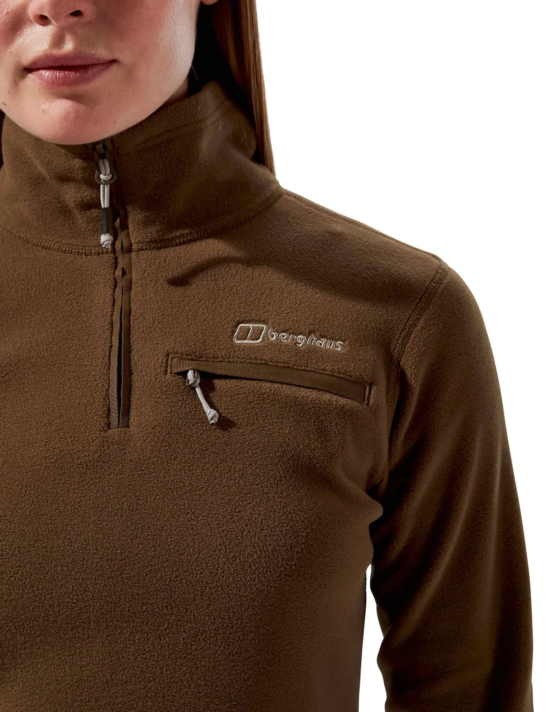 Prism 2.0 Micro Demi-Zip Polaire - Marron Écorce