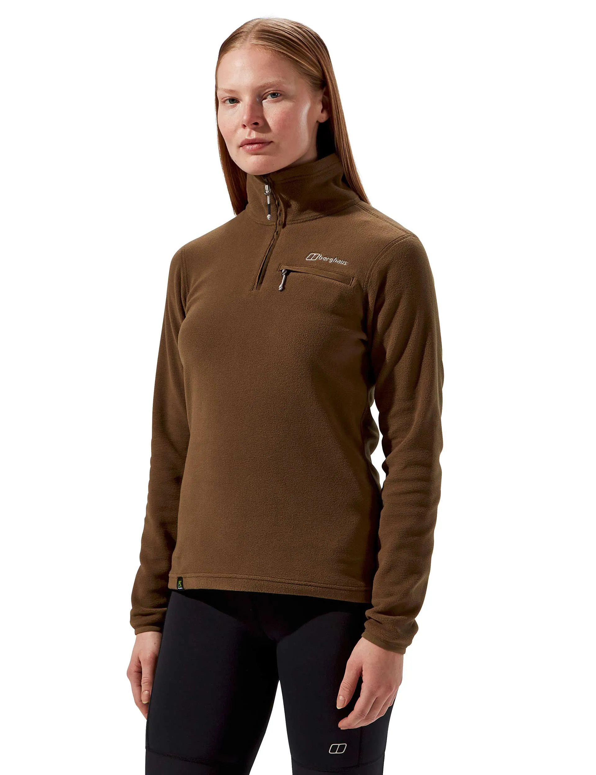 Prism 2.0 Micro Demi-Zip Polaire - Marron Écorce
