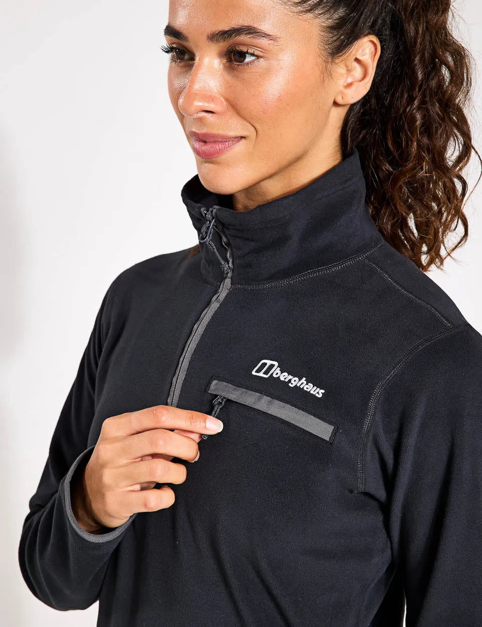 Prism 2.0 Micro Pull Moitié-Zip en Polaire - Noir Jet