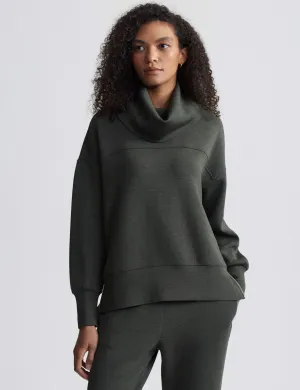 Sweat longline Priya - Vert chiné