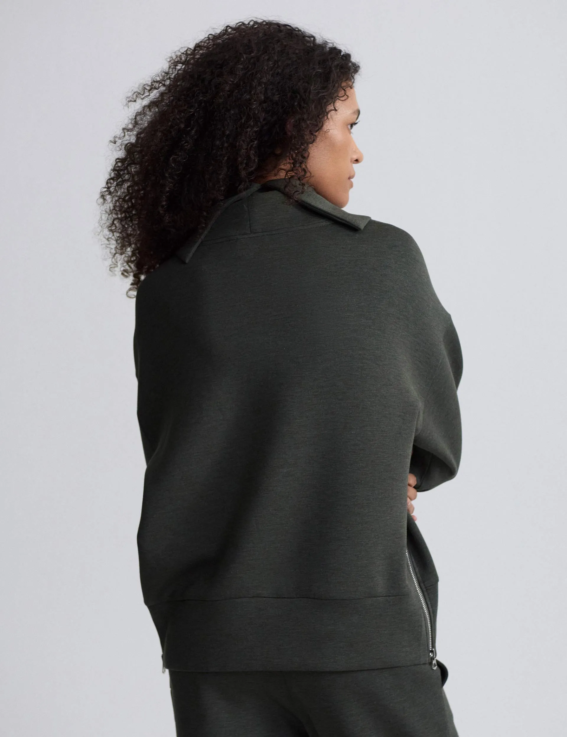 Sweat longline Priya - Vert chiné