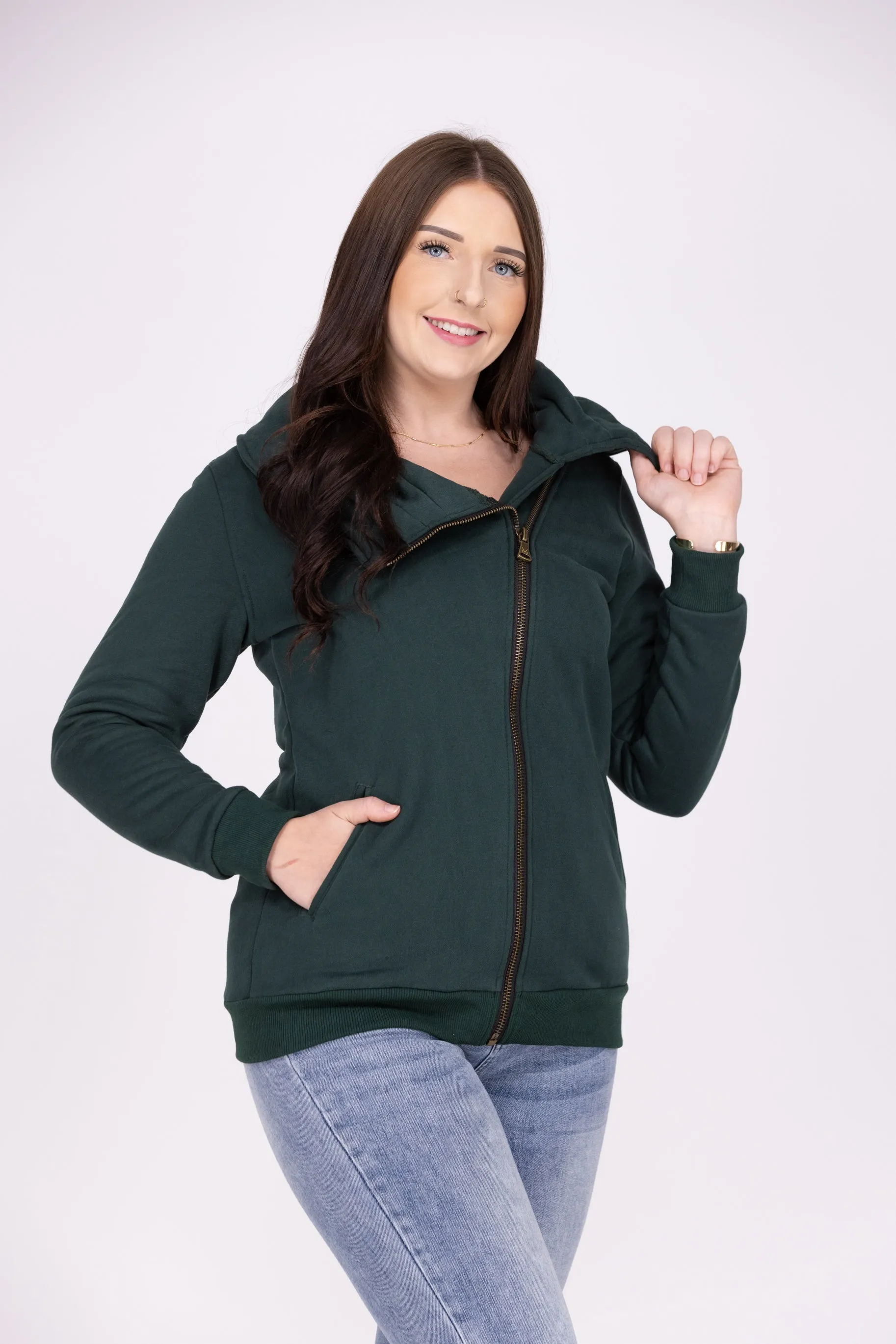 Veste à col montant avec fermeture éclair pour femme Quinn