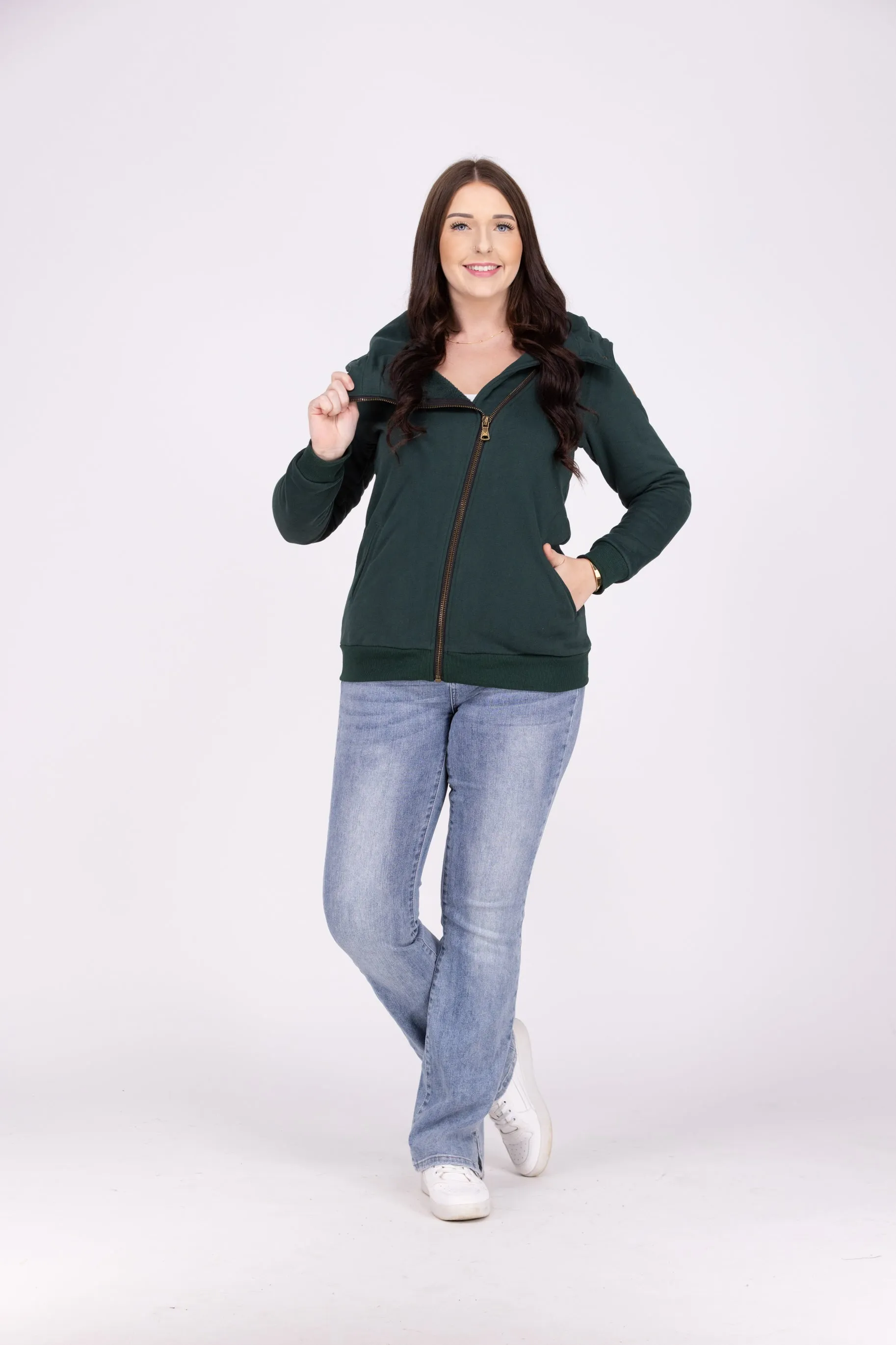Veste à col montant avec fermeture éclair pour femme Quinn