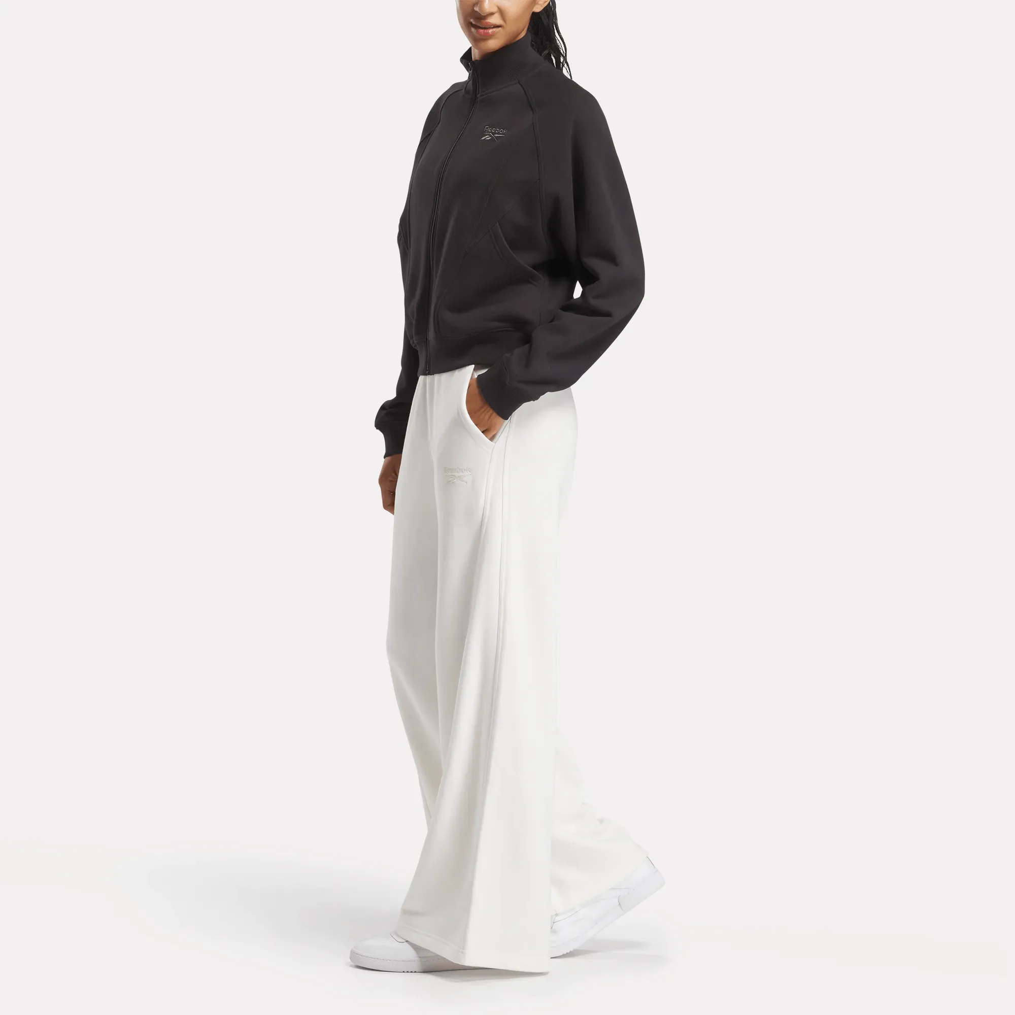Reebok Vêtements Femme Icon Elements Pull à Capuche en French Terry avec Fermeture Éclair
