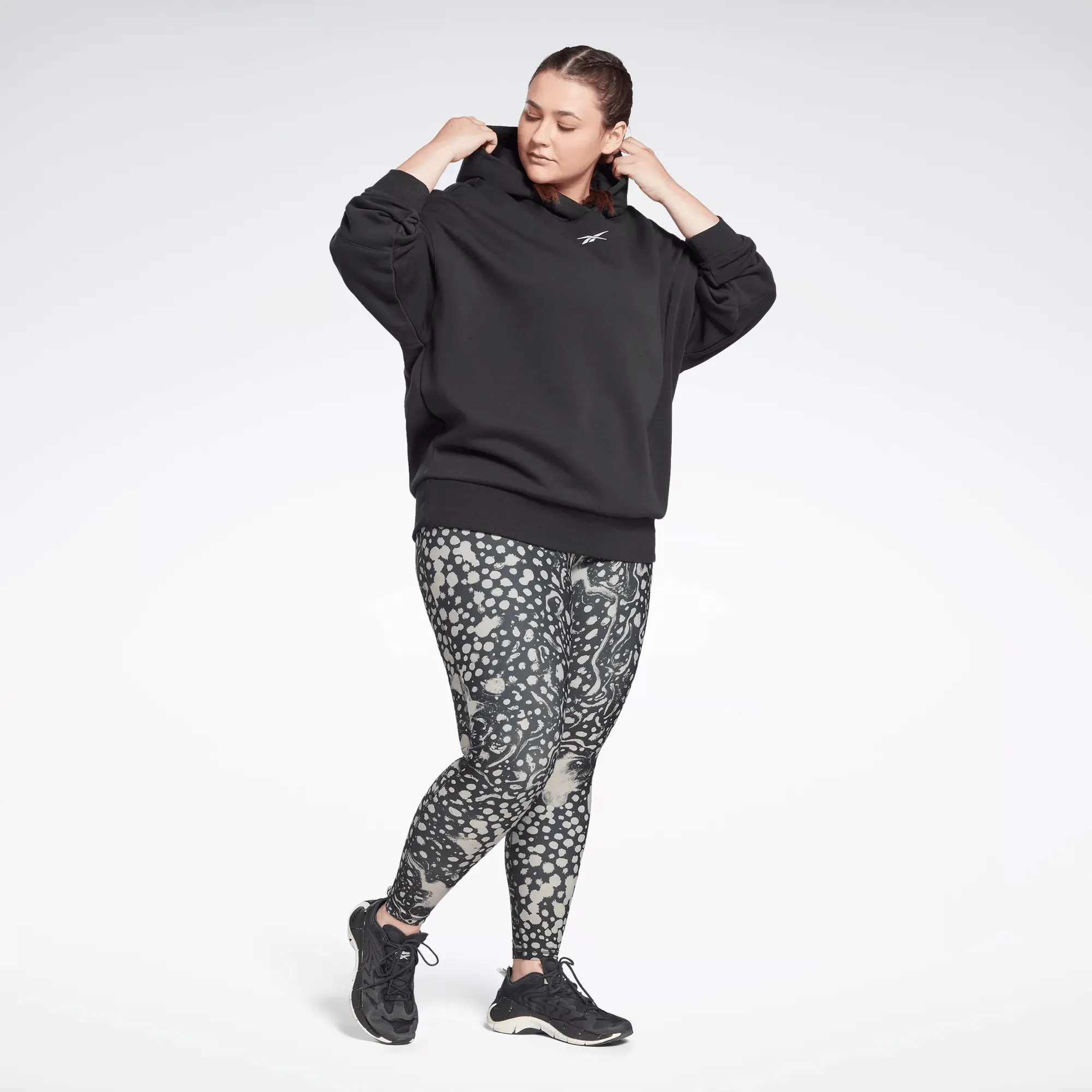 Reebok Vêtements Femme Sweat à Capuche Luxe Oversized (Grande Taille)