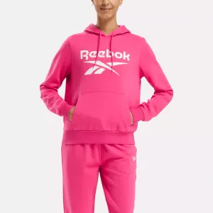 Vêtements Reebok pour Femmes Pull à Capuche en Polaire Reebok Identity avec Grand Logo