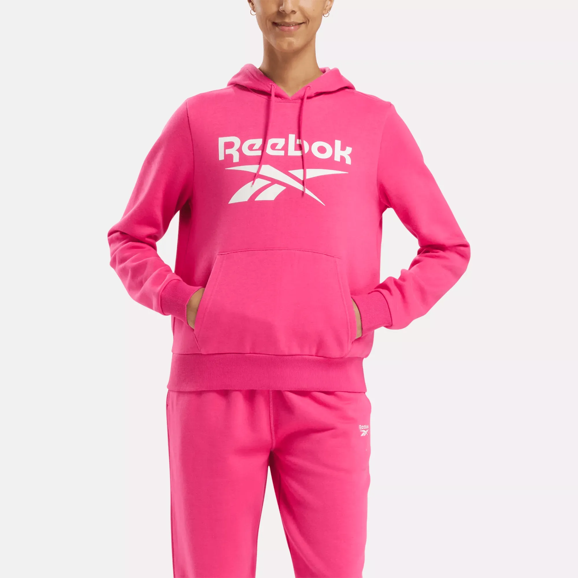 Vêtements Reebok pour Femmes Pull à Capuche en Polaire Reebok Identity avec Grand Logo
