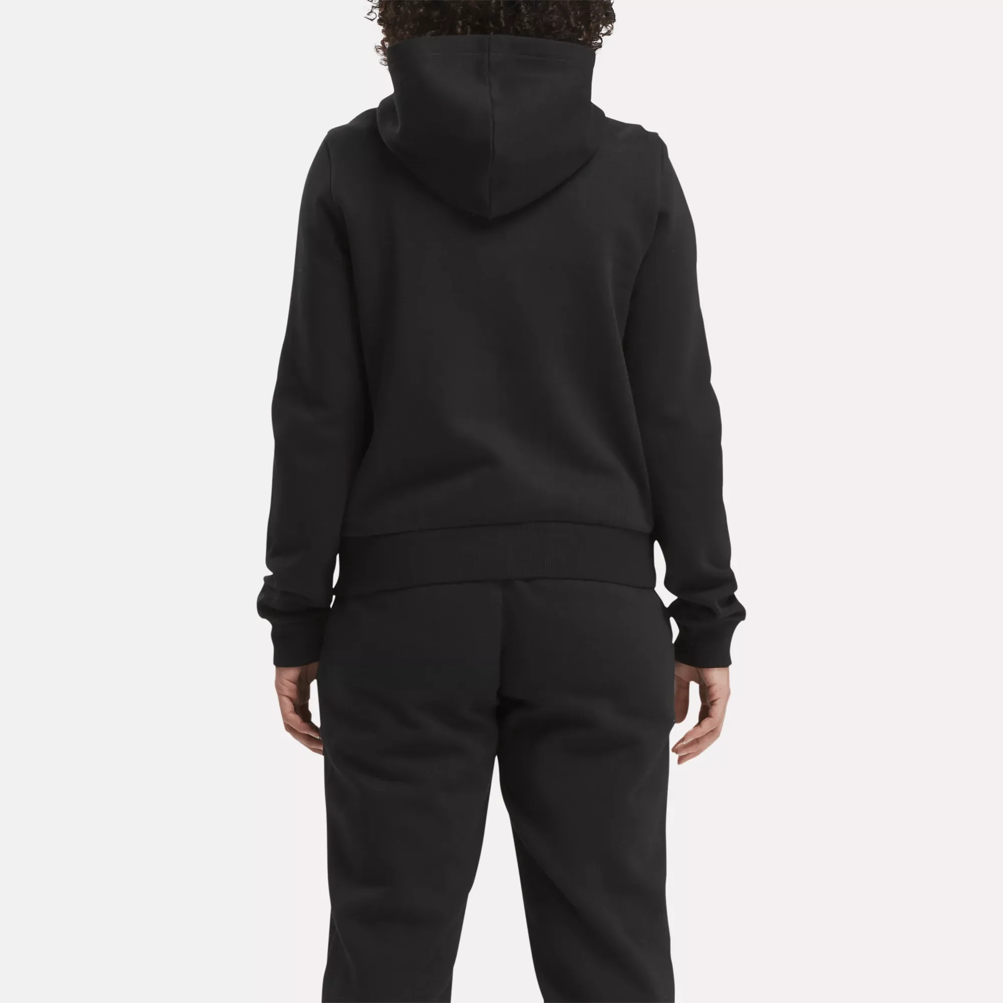Vêtements Reebok pour Femmes - Sweat à capuche Reebok Identity avec petit logo en polaire et fermeture éclair complète
