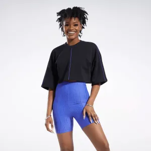 T-shirt crop Reebok pour femme Cardi B Noir Reebok