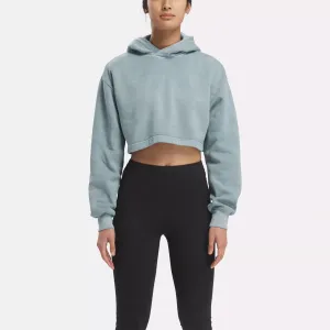 Reebok Sweat à capuche teinture naturelle pour femme - Bleu Reebok