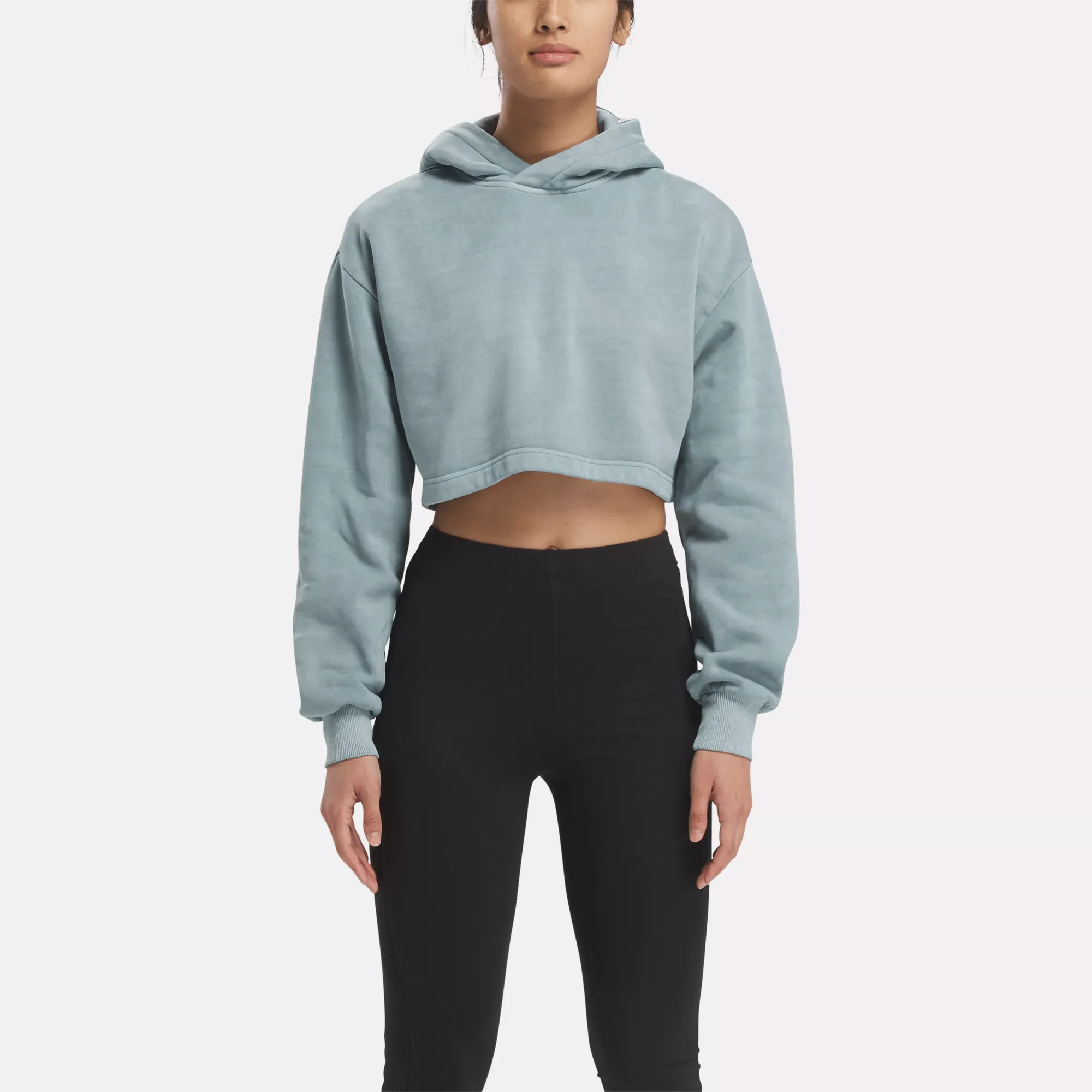 Reebok Sweat à capuche teinture naturelle pour femme - Bleu Reebok