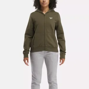 Reebok Sweat-shirt à capuche femme avec petit logo Identity - Vert Reebok