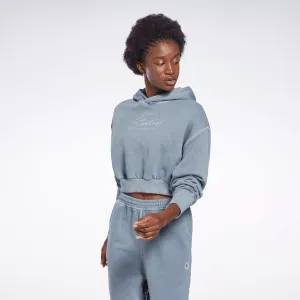 Reebok Women's Les Mills Pull à capuche teinture naturelle bleu Reebok