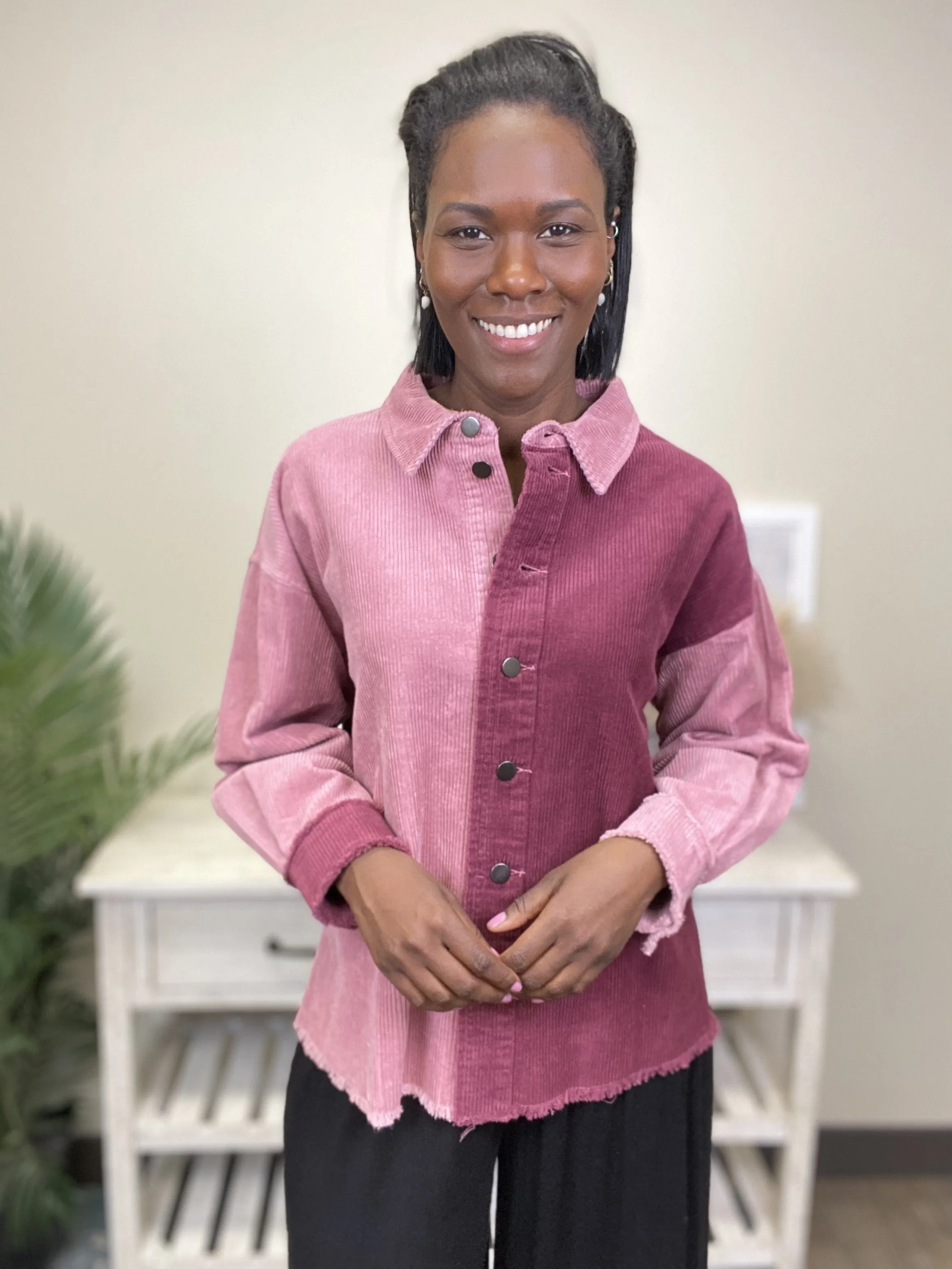 Veste en velours côtelé à motifs colorés pour femmes Restless Heart