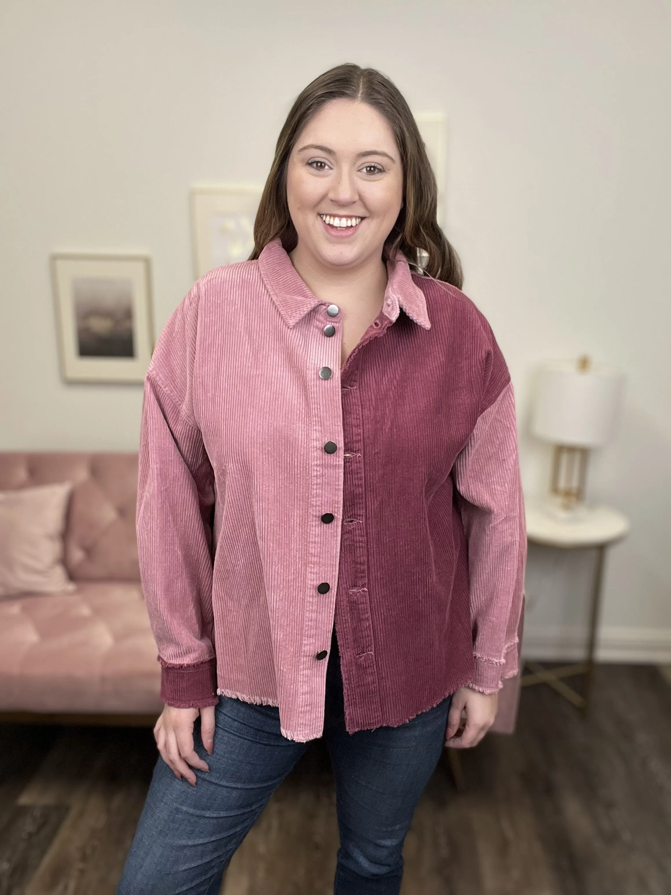 Veste en velours côtelé à motifs colorés pour femmes Restless Heart
