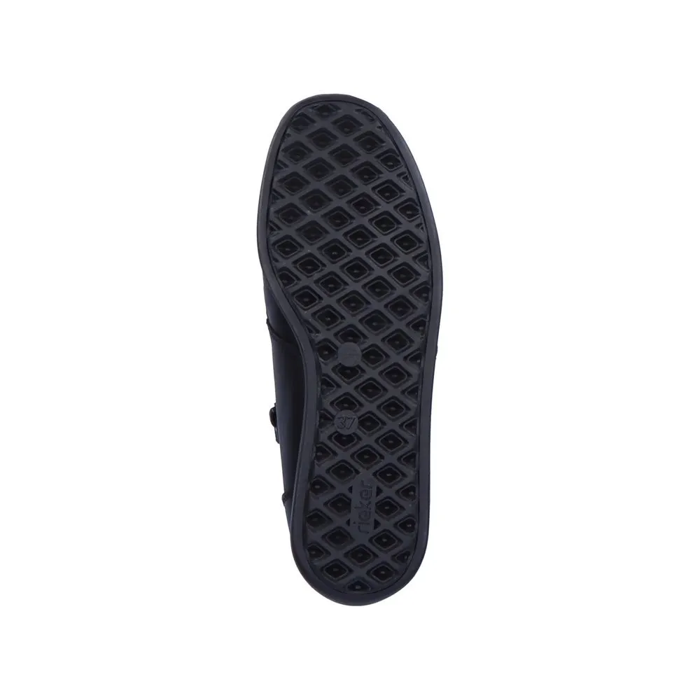 Rieker Chaussures 44266-00 Noir/Vin Fermeture Éclair RTex