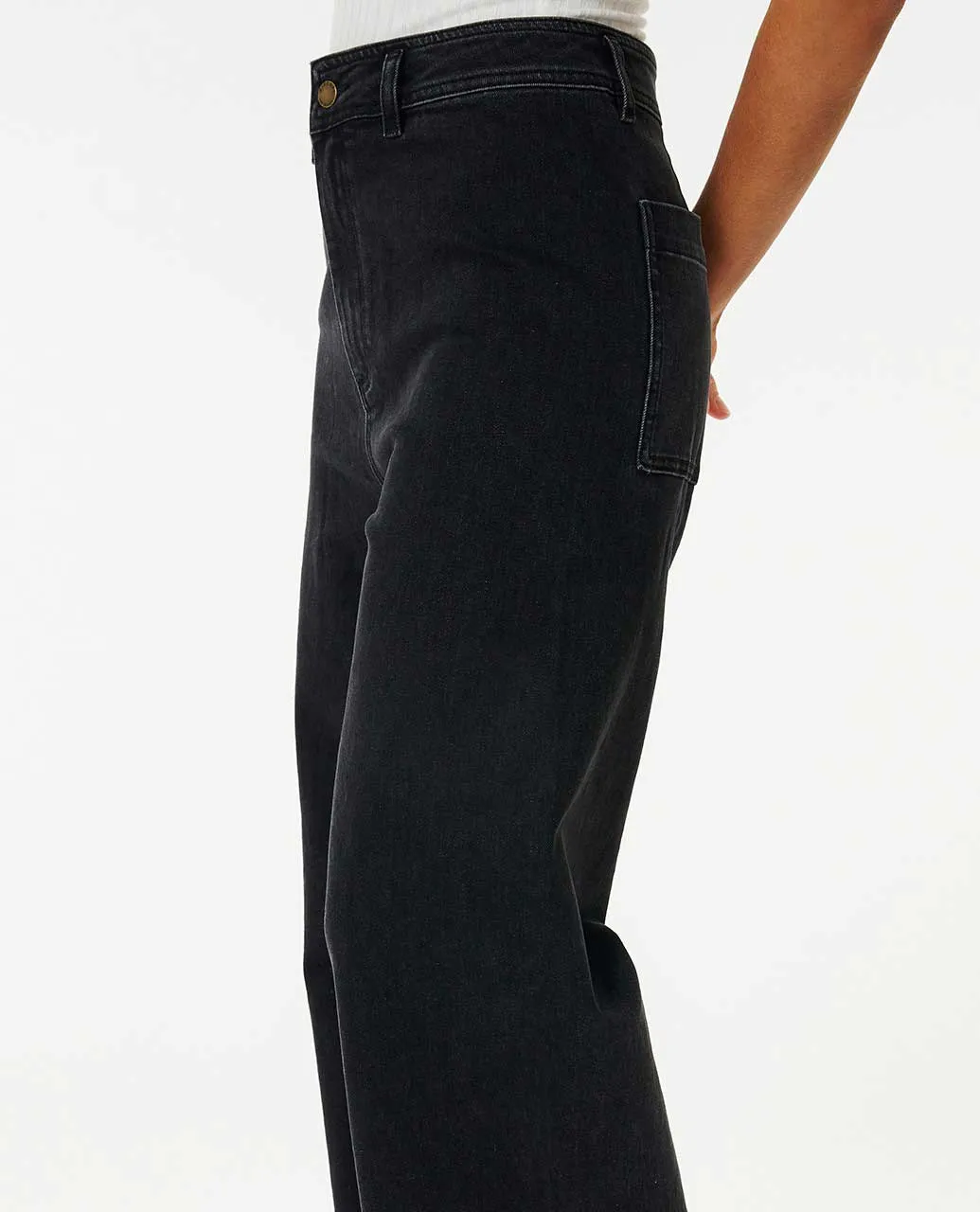Rip Curl Pantalon en Denim de Vacances - Noir Lavé