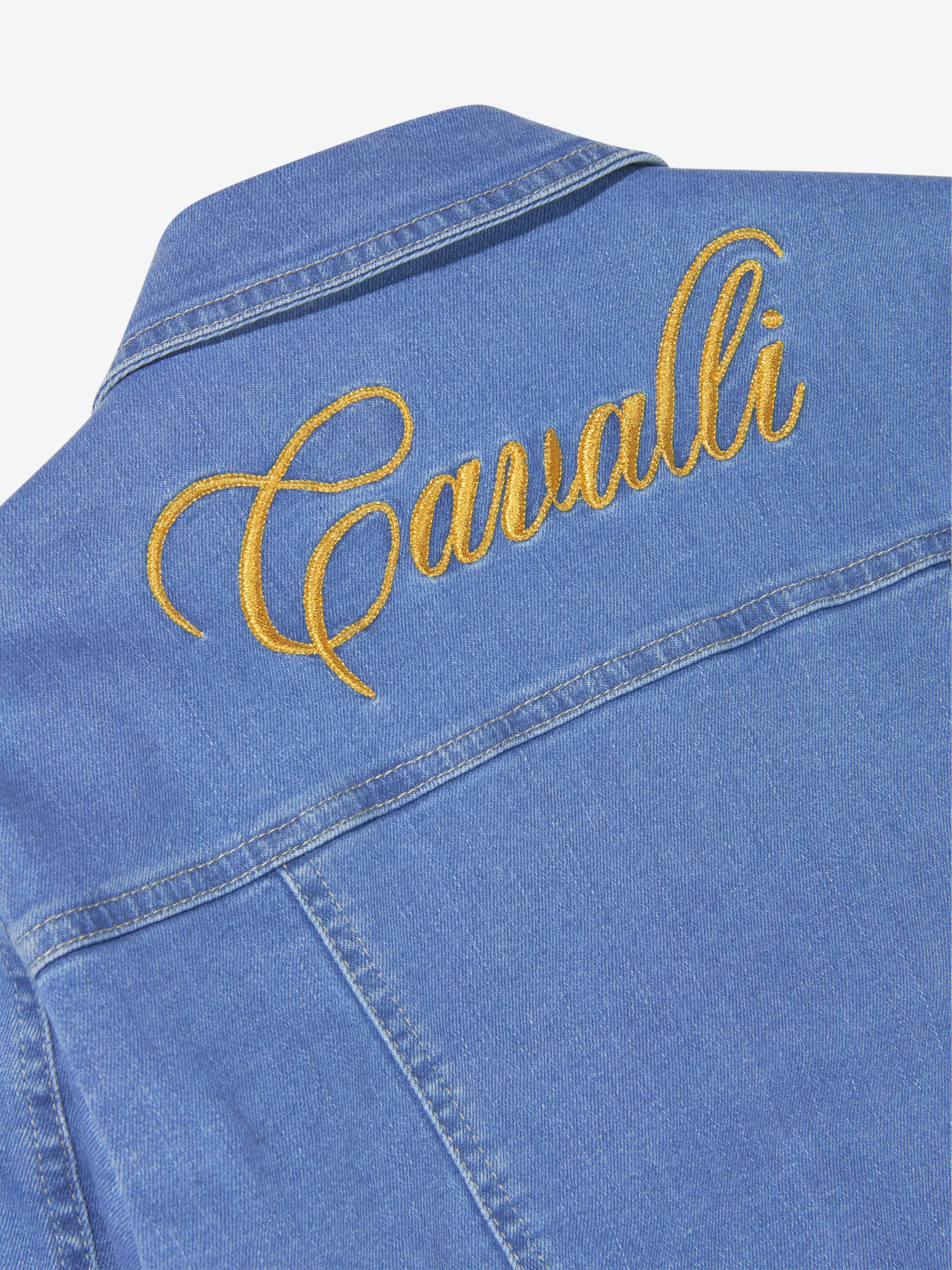 Veste en jean en coton Roberto Cavalli pour filles