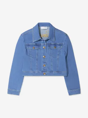 Veste en jean en coton Roberto Cavalli pour filles
