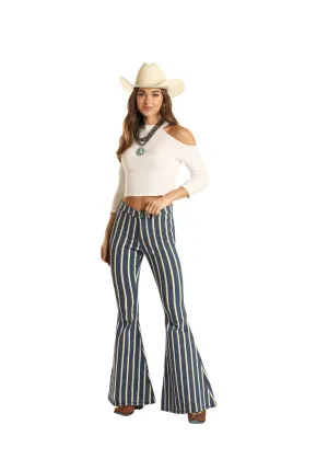 Rock & Roll Cowgirl - Jean large à rayures marine