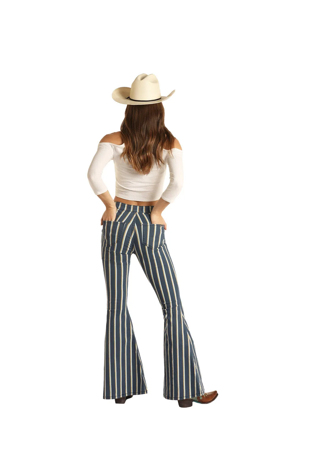 Rock & Roll Cowgirl - Jean large à rayures marine