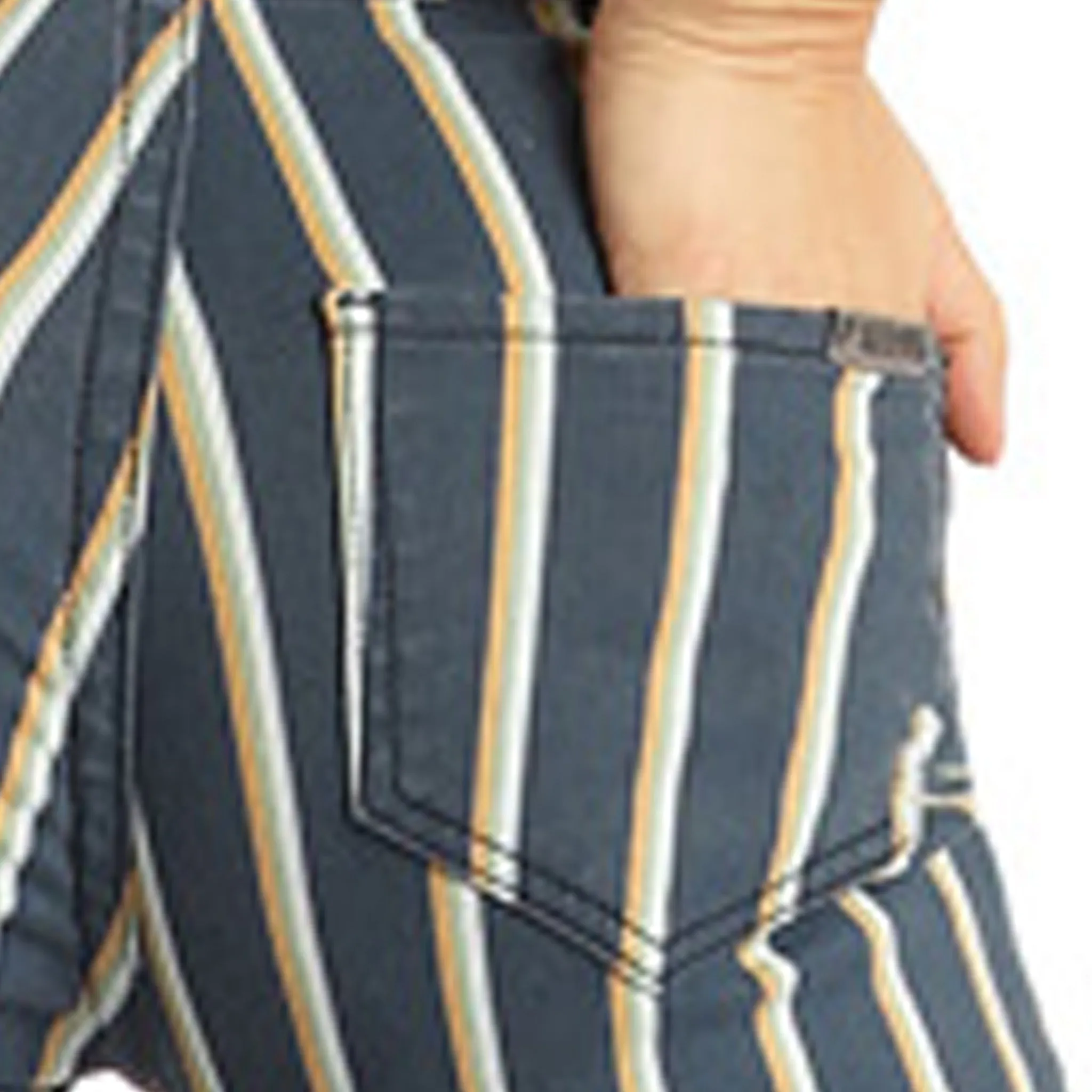 Rock & Roll Cowgirl - Jean large à rayures marine