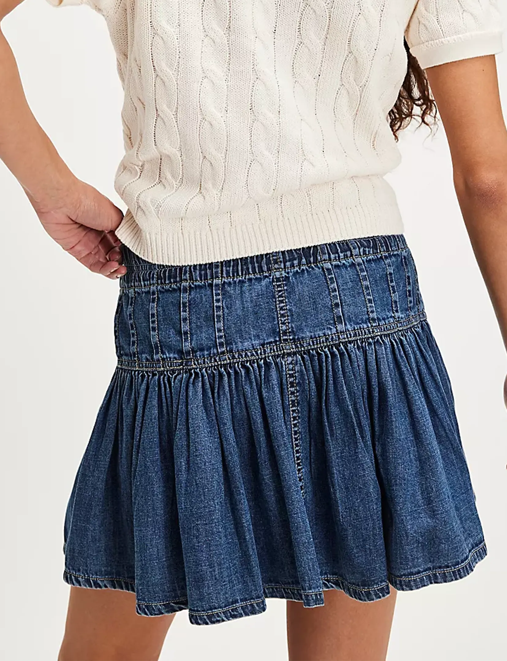 Jupe Denim Mini Roselle, Vêtements High Tide_free-people