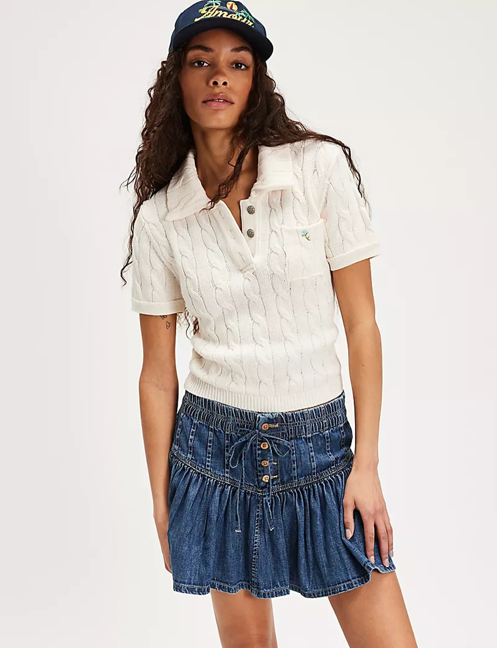 Jupe Denim Mini Roselle, Vêtements High Tide_free-people