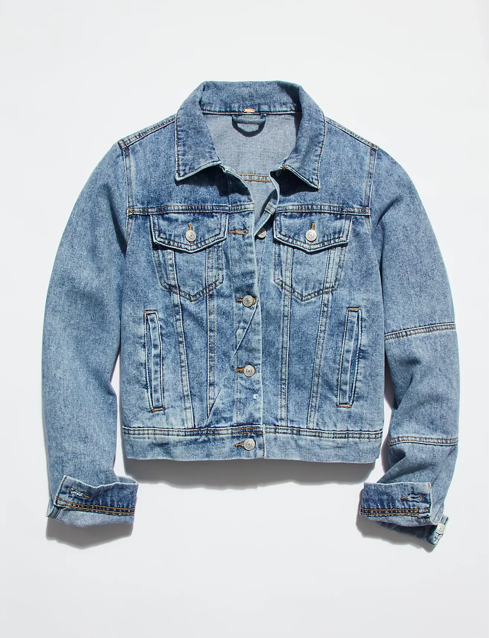 Veste en denim Rumors, vêtement bleu indigo clair_free-people